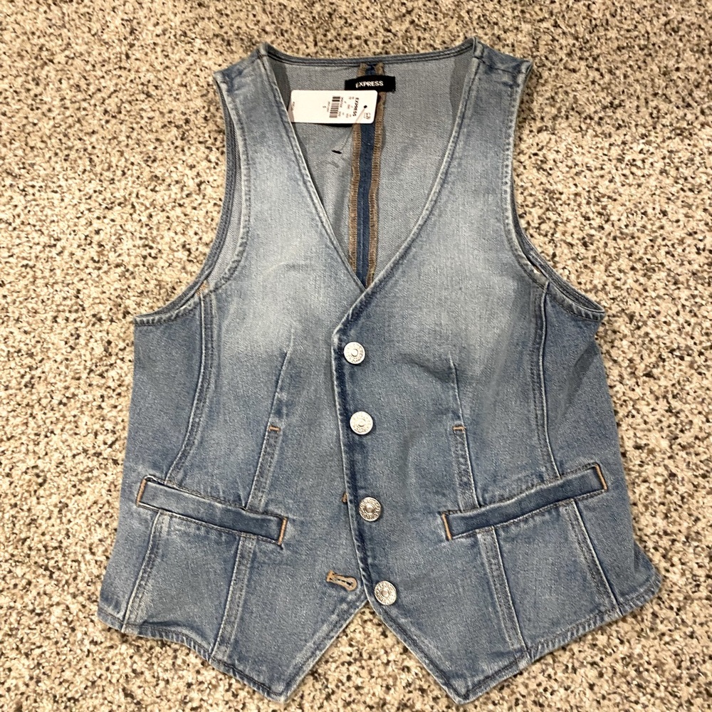 Express denim vest